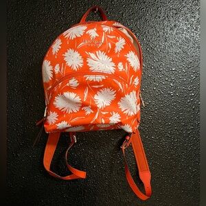 Kate Spade Karissa orange & white floral backpack